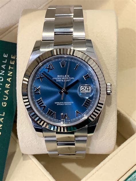 rolex datejust blau|rolex datejust blue dial 41mm.